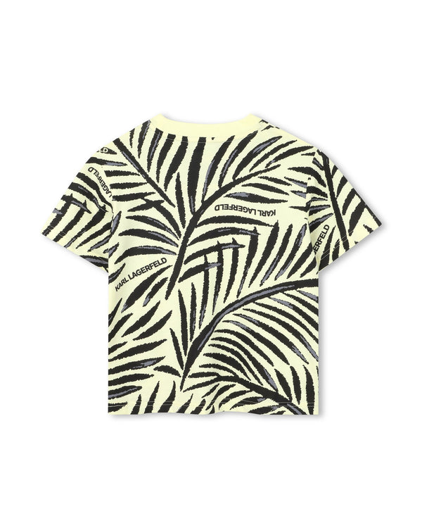 Yellow and Black Palm Leaves Tee