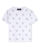 White KL Allover Tee