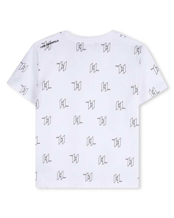 White KL Allover Tee
