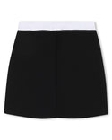 Black with White Trim Mini Skirt