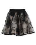 Black Tulle 3D Flower Skirt
