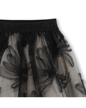 Black Tulle 3D Flower Skirt