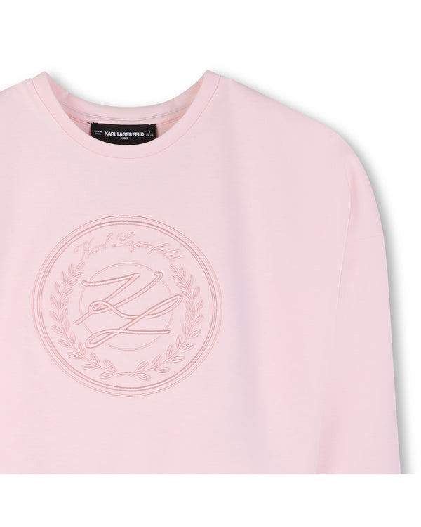 Pink KL Embroidered Emblem Crewneck