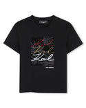 Black Flip Sequin Karl Tee
