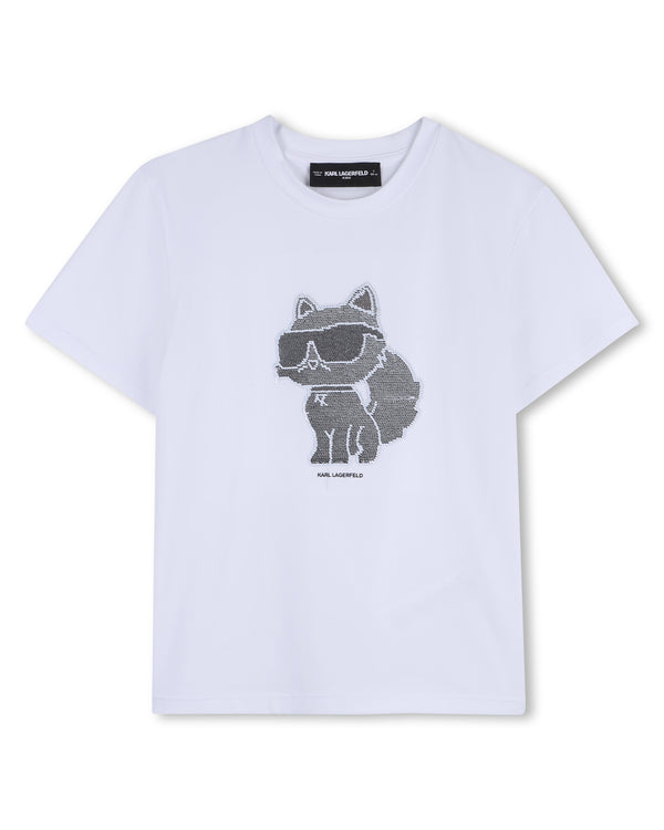 White Sequin Choupette Tee
