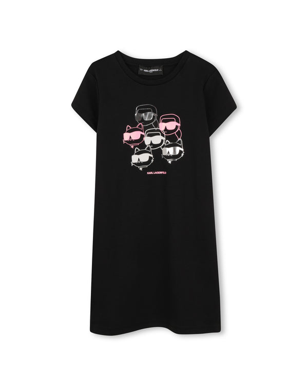 Black Choupette and Karl T-Shirt Dress