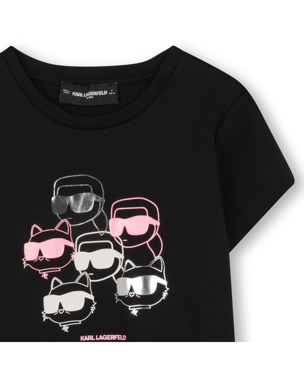 Black Choupette and Karl T-Shirt Dress