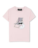 Pink Short Sleeve Choupette Beach Tee