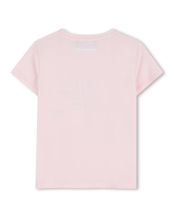 Pink Short Sleeve Choupette Beach Tee
