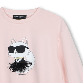 Pink Choupette Graphic Crewneck