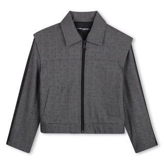 Dark Grey Rhinestone Jacket