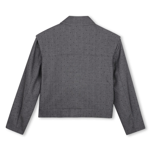 Dark Grey Rhinestone Jacket