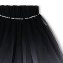 White and Black Ceremony Gradient Tulle Skirt