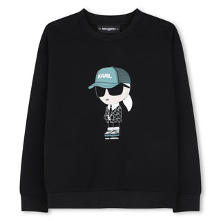 Black Mini Karl Crewneck
