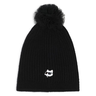Black Pompom Beanie