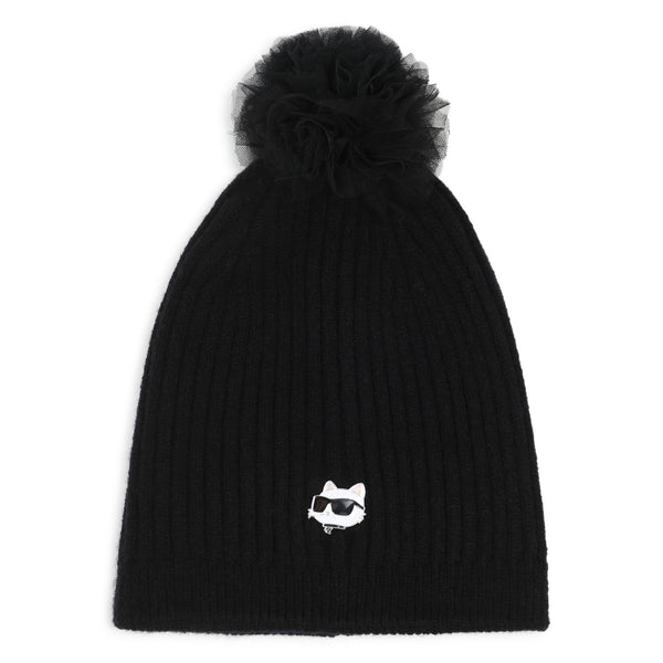 Black Pompom Beanie