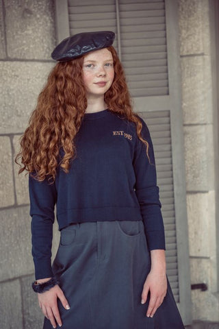 Navy Boxy Sweater