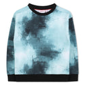 Blue Tie Dye Small Logo Crewneck
