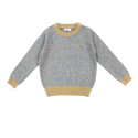 Blue and Taupe Speckled Crewneck Sweater