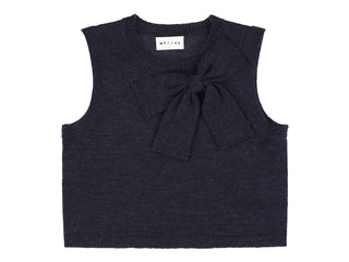 Navy Zahara Bow Sweater Vest