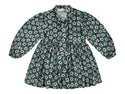 Navy Zas Patterened Bow Detail Dress