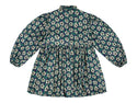 Navy Zas Patterened Bow Detail Dress