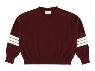 Dark Red Zeedonk Cashmere Crewneck Sweater