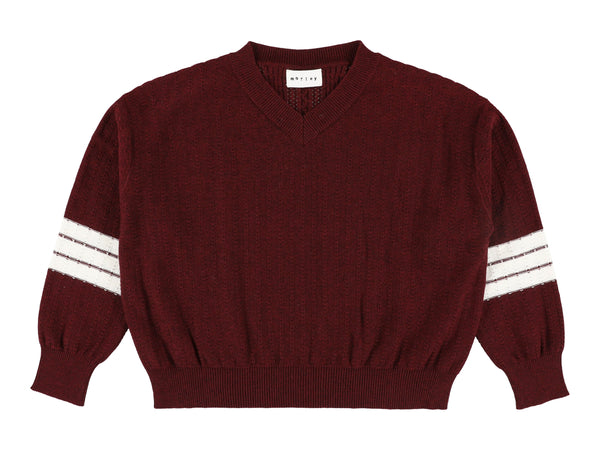 Dark Red Zeedonk Cashmere Crewneck Sweater
