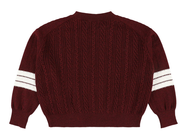 Dark Red Zeedonk Cashmere Crewneck Sweater