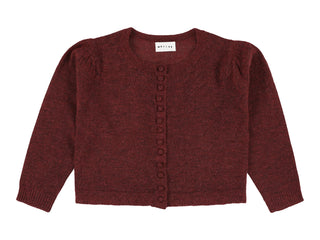 Burgundy Zerah Wool Cardigan