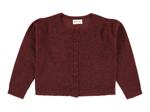 Burgundy Zerah Wool Cardigan