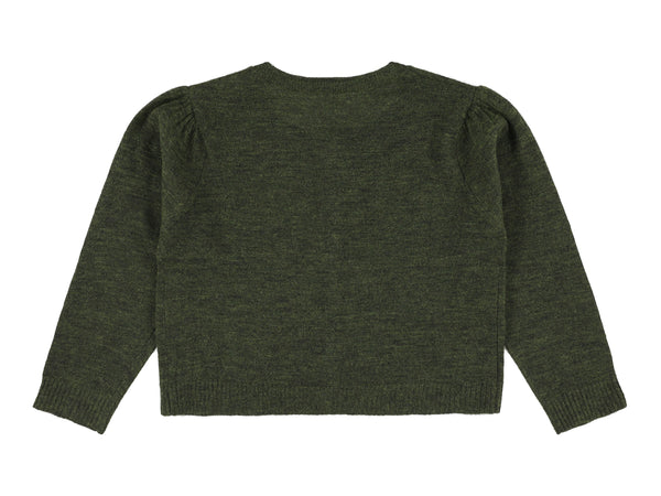 Green Zerah Wool Cardigan
