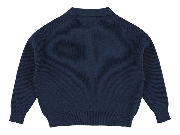 Navy Zietse Knit Polo