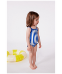 Navy and White Baby Striped Swimsuit