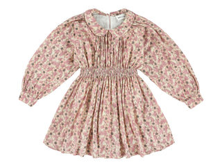 Lilac Zola Patterened Smock Long Length Dress