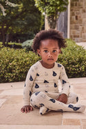 Navy LP Signature Footie