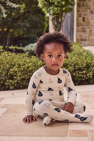 Navy LP Signature Footie
