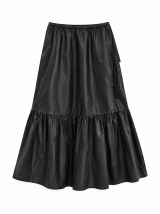 Teen Black Light Taffeta Skirt