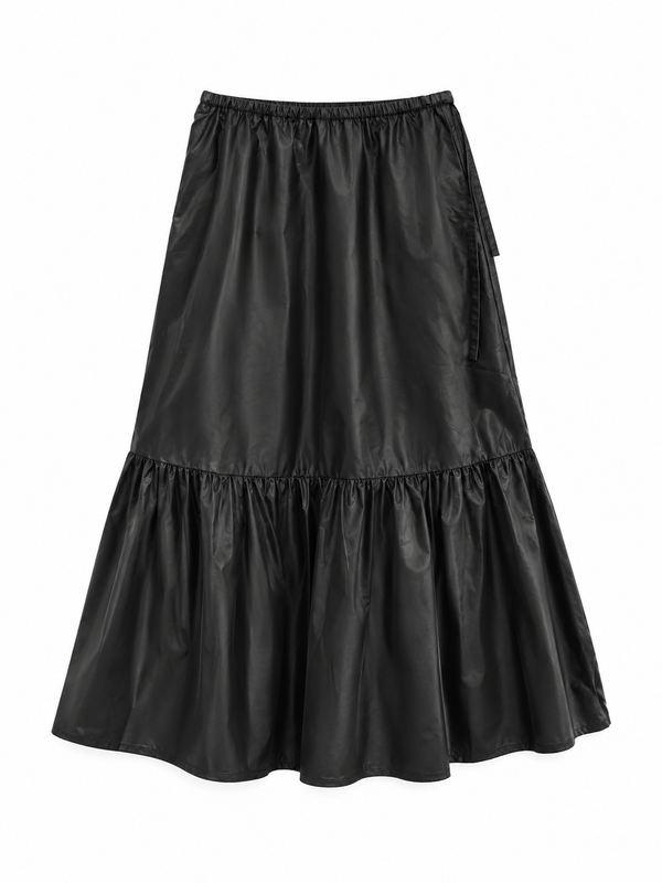 Teen Black Light Taffeta Skirt