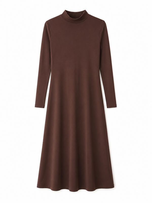 Chocolate Mockneck Dress