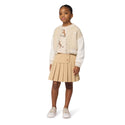Cream Sherpa Varsity Jacket