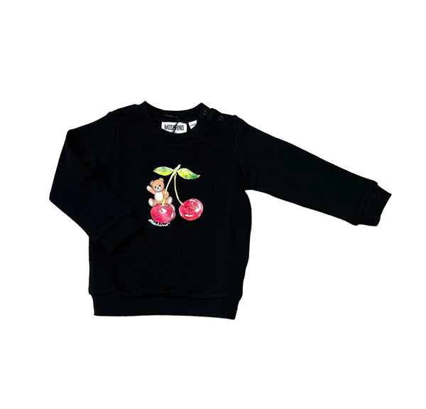 Black Baby Cherry Bear Crewneck