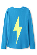 Sky Blue Rib Lightening Bolt Tee