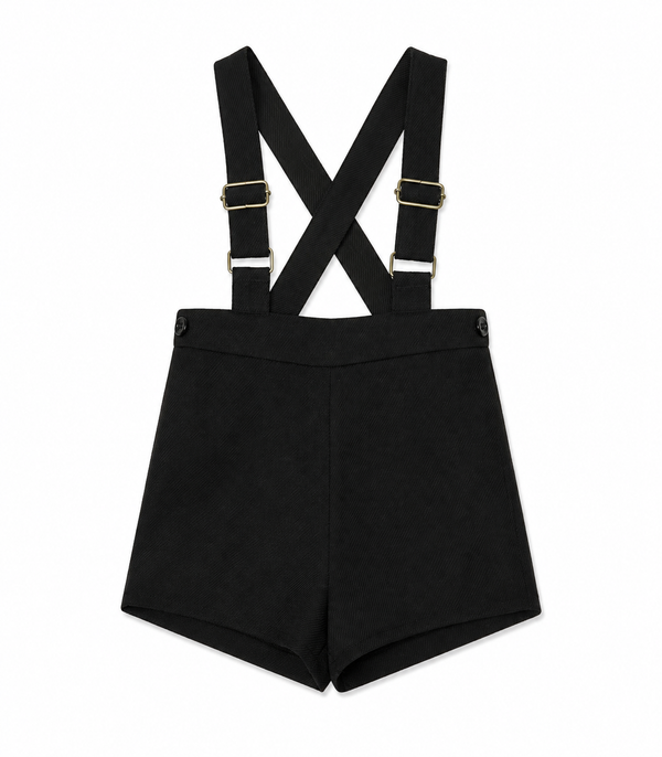 Black Suspender Overalls
