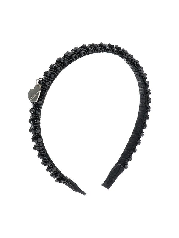 Black Beaded Headband