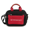Black with Red Logo Pocket Messenger Bag