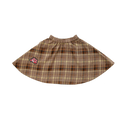 Brown Plaid Graphic Skirt