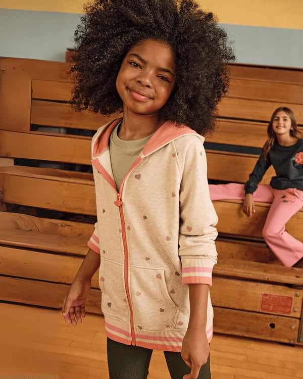 Heather Oatmeal Cozy Raglan Hoodie