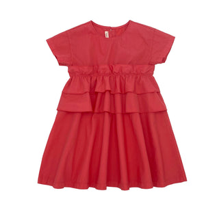 Red Tiered Ruffle Dress