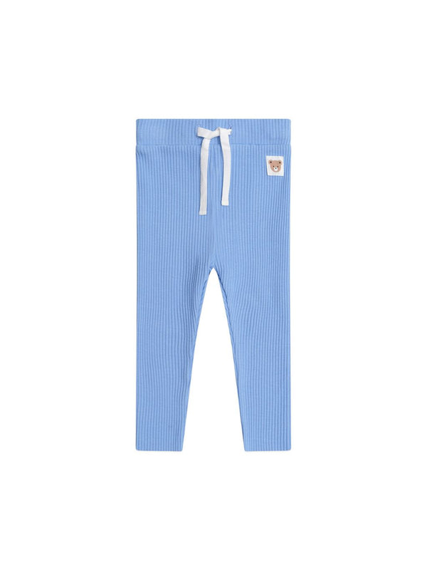 Seaside Blue Ribbed Leggings